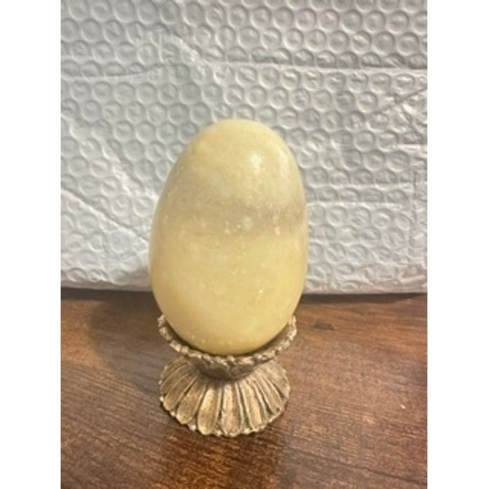 Vintage Style Alabaster Stone Egg Stand not included
